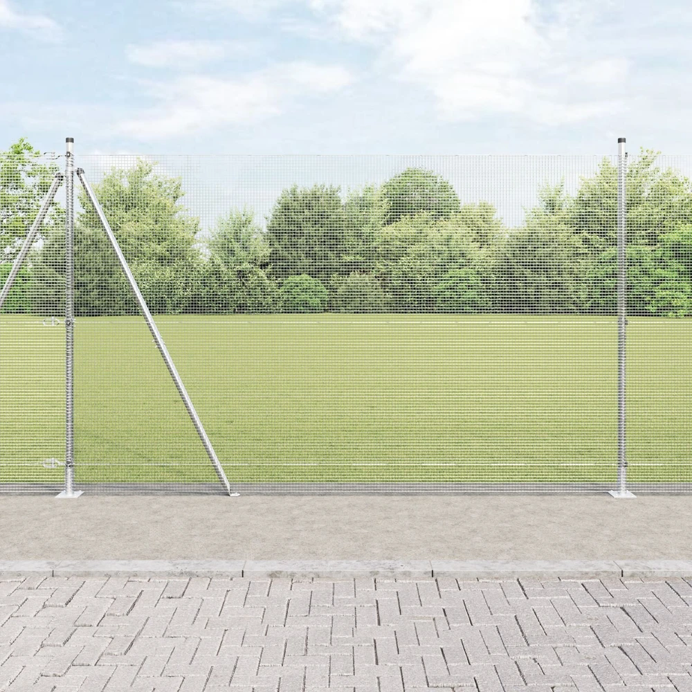 Suvirinta vielos tvora su betono baze 25 x 1,6 m Sidabrinė