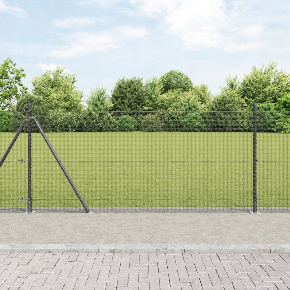 Suvirinta vielos tvora su betono baze 100 x 1 m Pilka Tinklelis