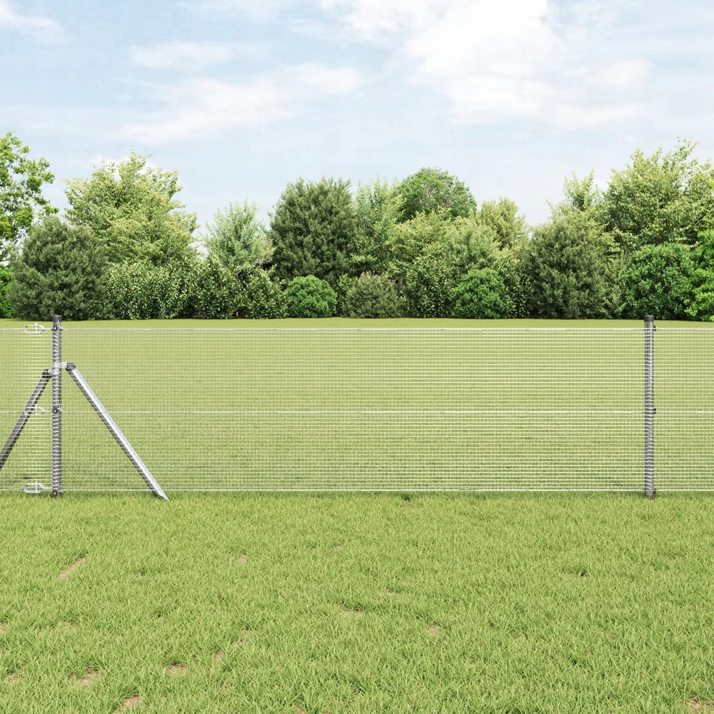 Suvirintas vielos tvora žemės tvirtinimas 25 x 0,6 m Sidabrinė