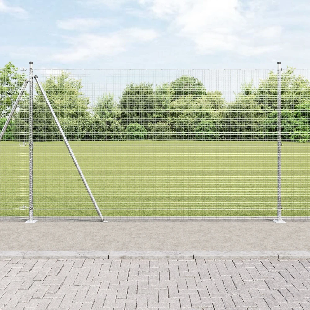 Suvirinta vielos tvora su betono baze 25 x 1,5 m Sidabrinė