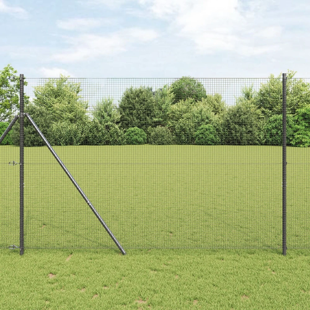 Suvirintas vielos tvora žemės tvirtinimas 50 x 1,4 m Pilka