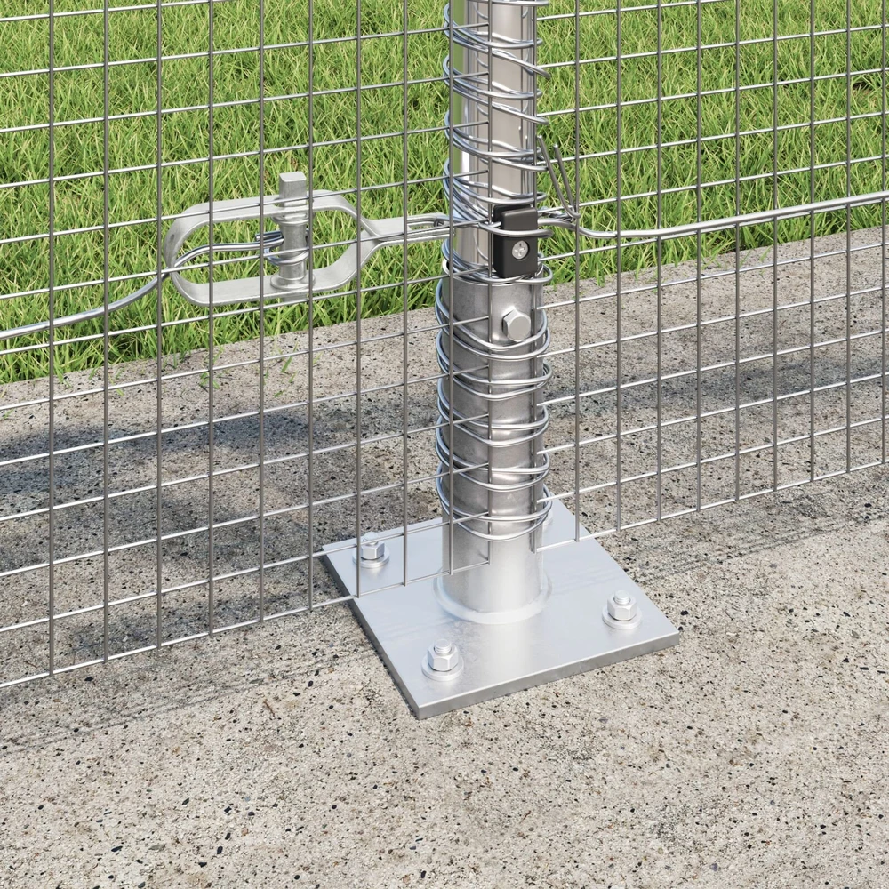Suvirinta vielos tvora su betono baze 25 x 1 m Sidabrinė