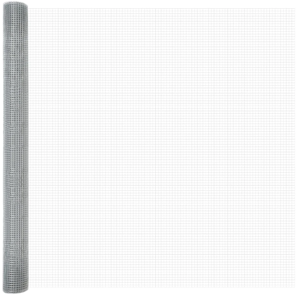 Suvirintas vielos tvora su stulpeliais 50 x 1,6 m Sidabrinė