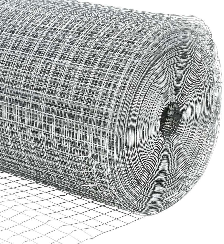 Suvirintas vielos tvora su stulpeliais 10 x 0,8 m Sidabrinė