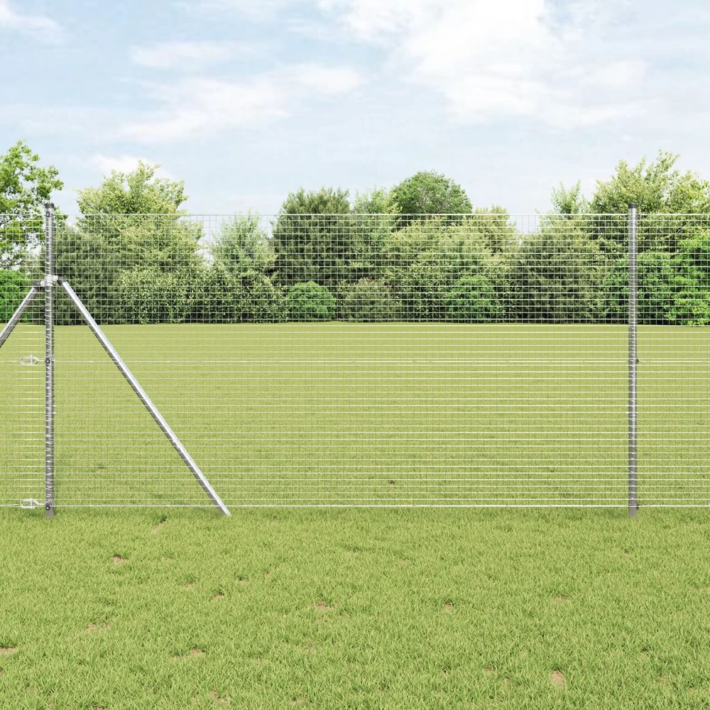 Suvirintas vielos tvora žemės tvirtinimas 10 x 1,4 m Sidabrinė