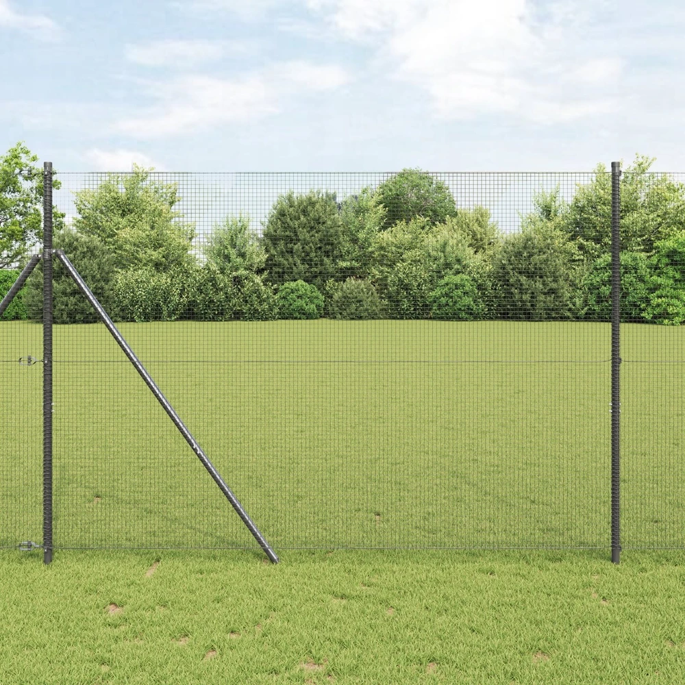 Suvirintas vielos tvora žemės tvirtinimas 50 x 1,4 m Pilka