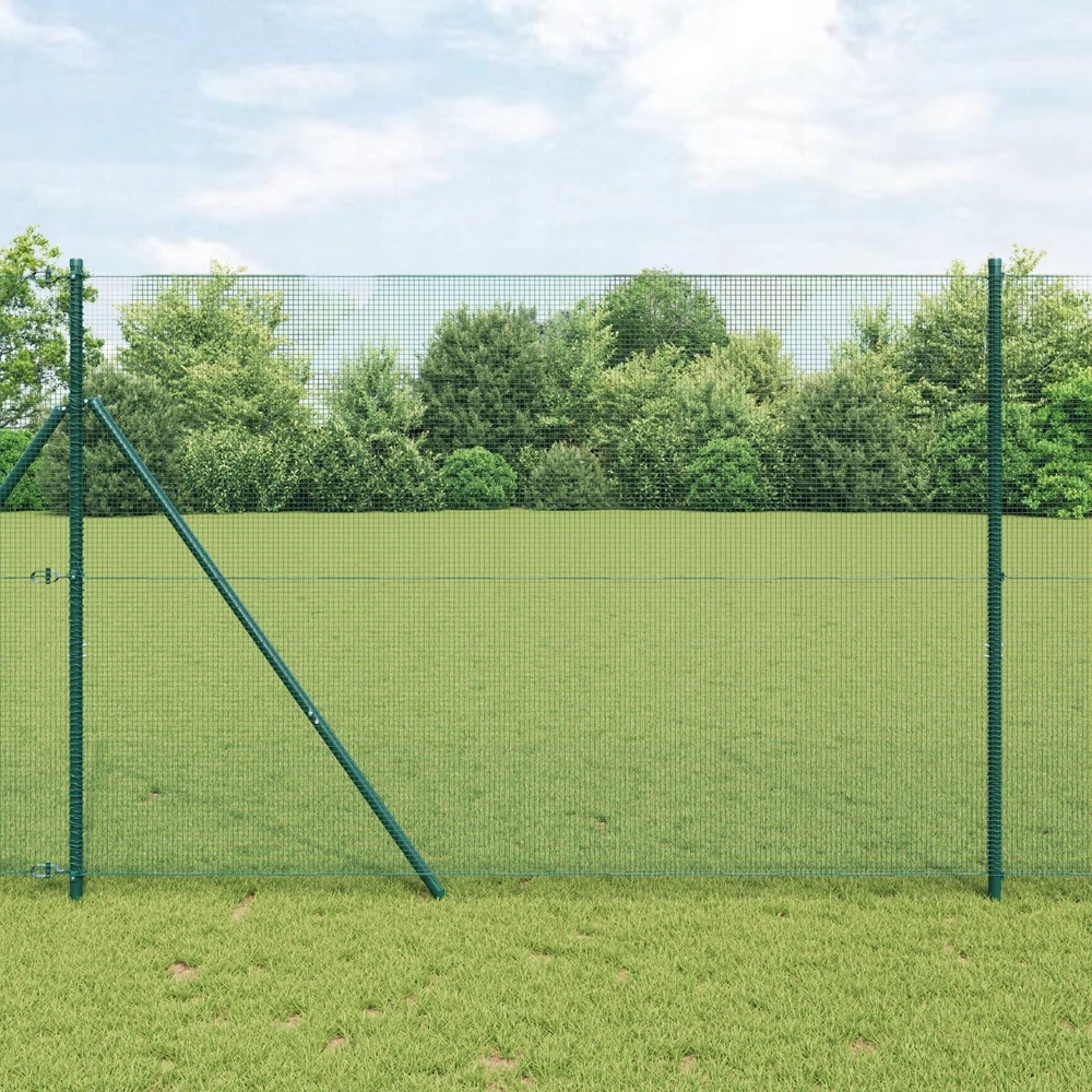 Suvirintas vielos tvora žemės tvirtinimas 10 x 1,6 m Žalia