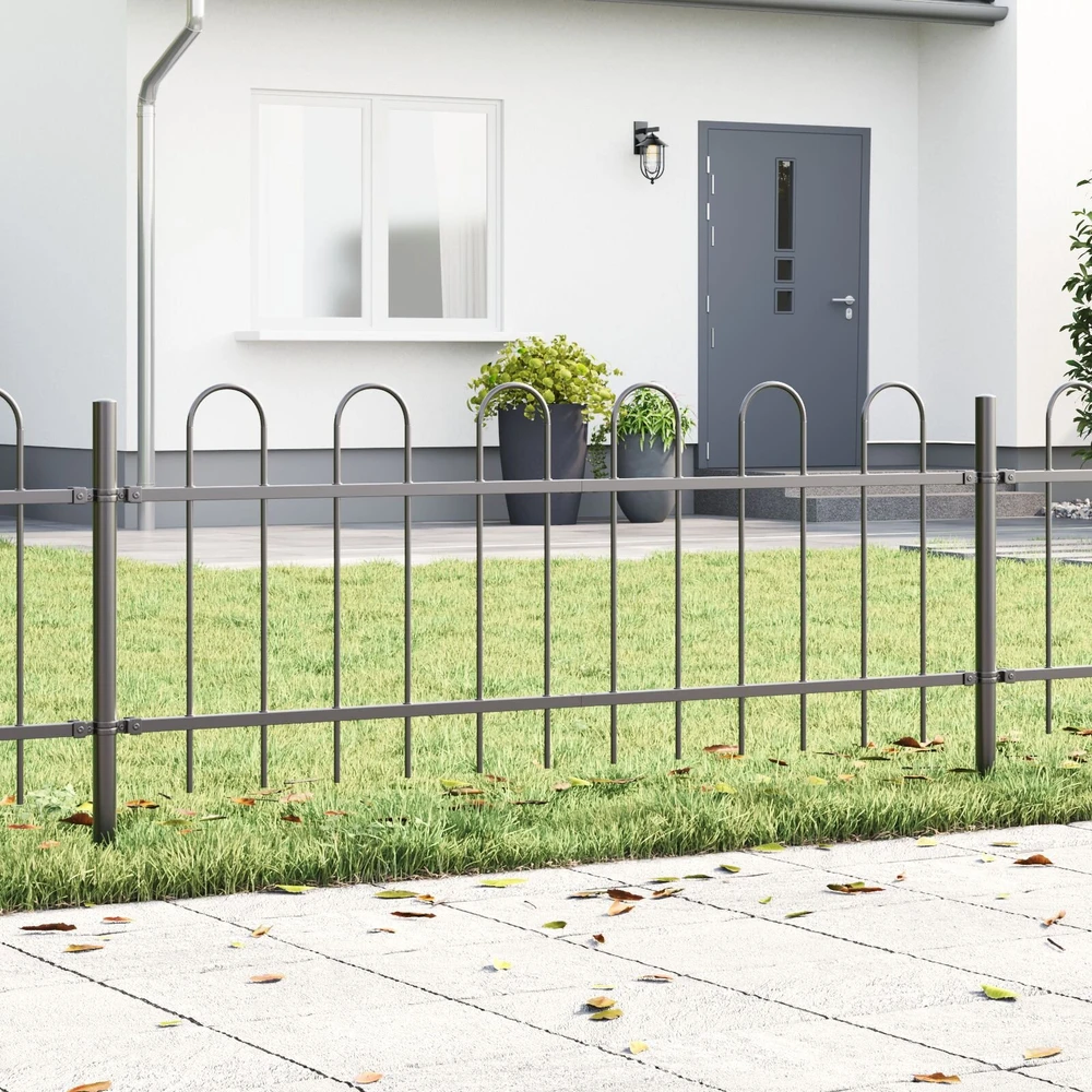 Sodo tvora BOXTEL 6 vnt. 10,2 x 0,6 m Miltelinis plienas Pilka