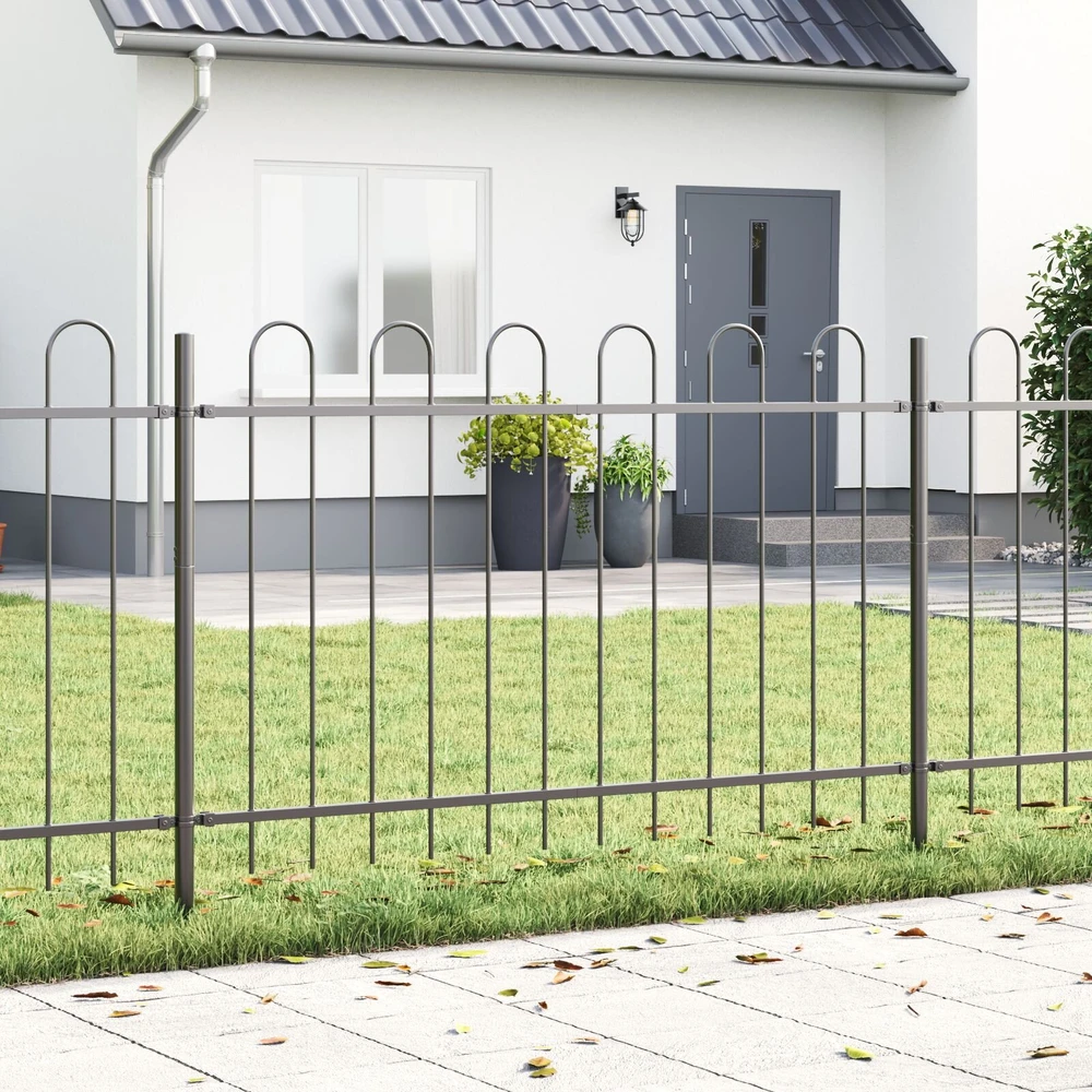 Sodo tvora BOXTEL 3 vnt. 5,1 x 1 m Miltelinis plienas Pilka