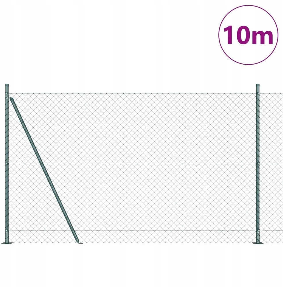 Grandininė tvora su betono baze 10 x 1,4 m PVC dengtas plienas