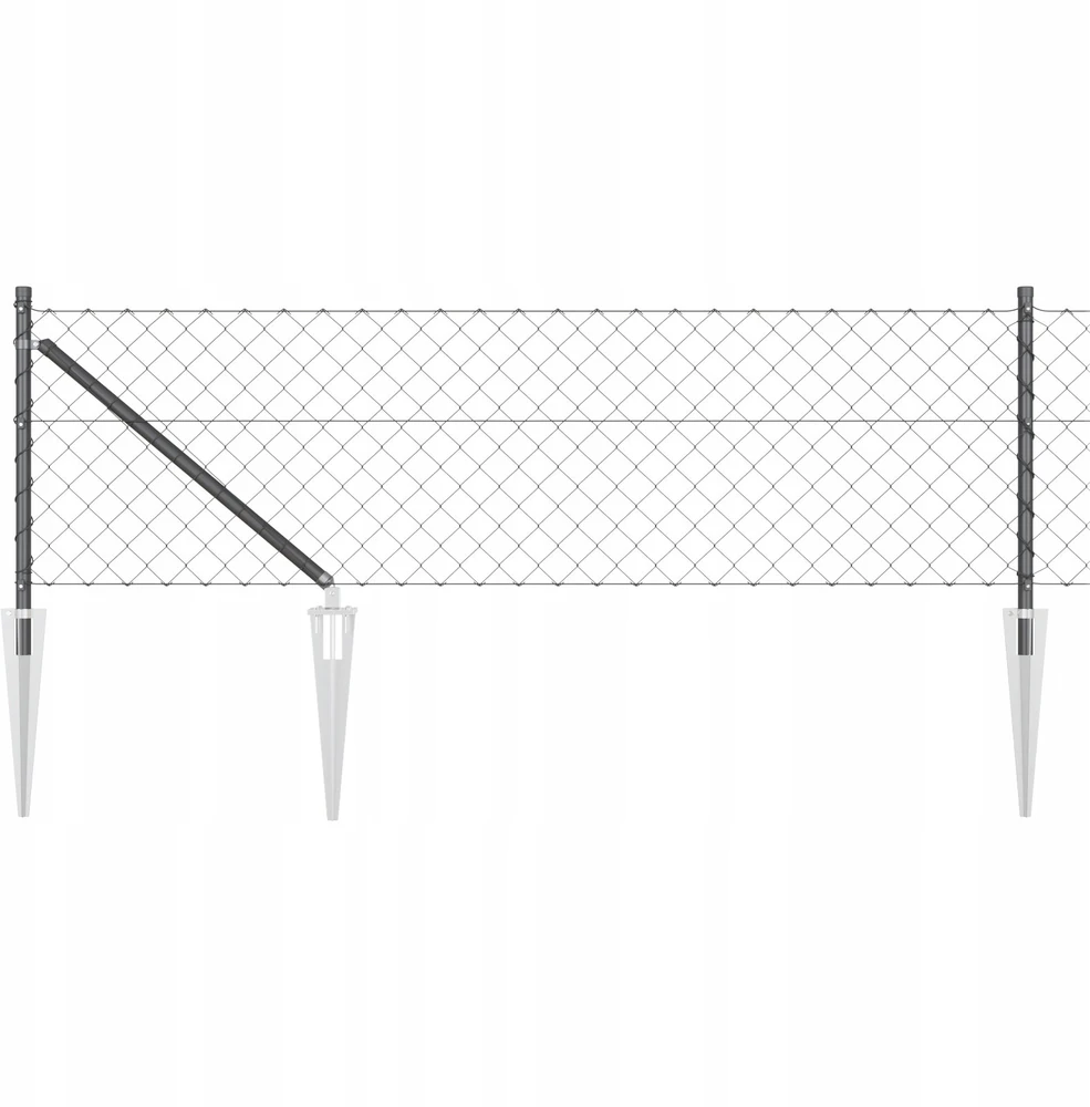 Grandininė tvora su smaigaliais 25 x 0,8 m PVC dengtas plienas