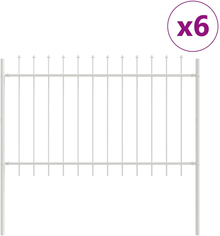 Sodo tvora WOERDEN 6 vnt. 10,2 x 0,8 m Miltelinis plienas Balta