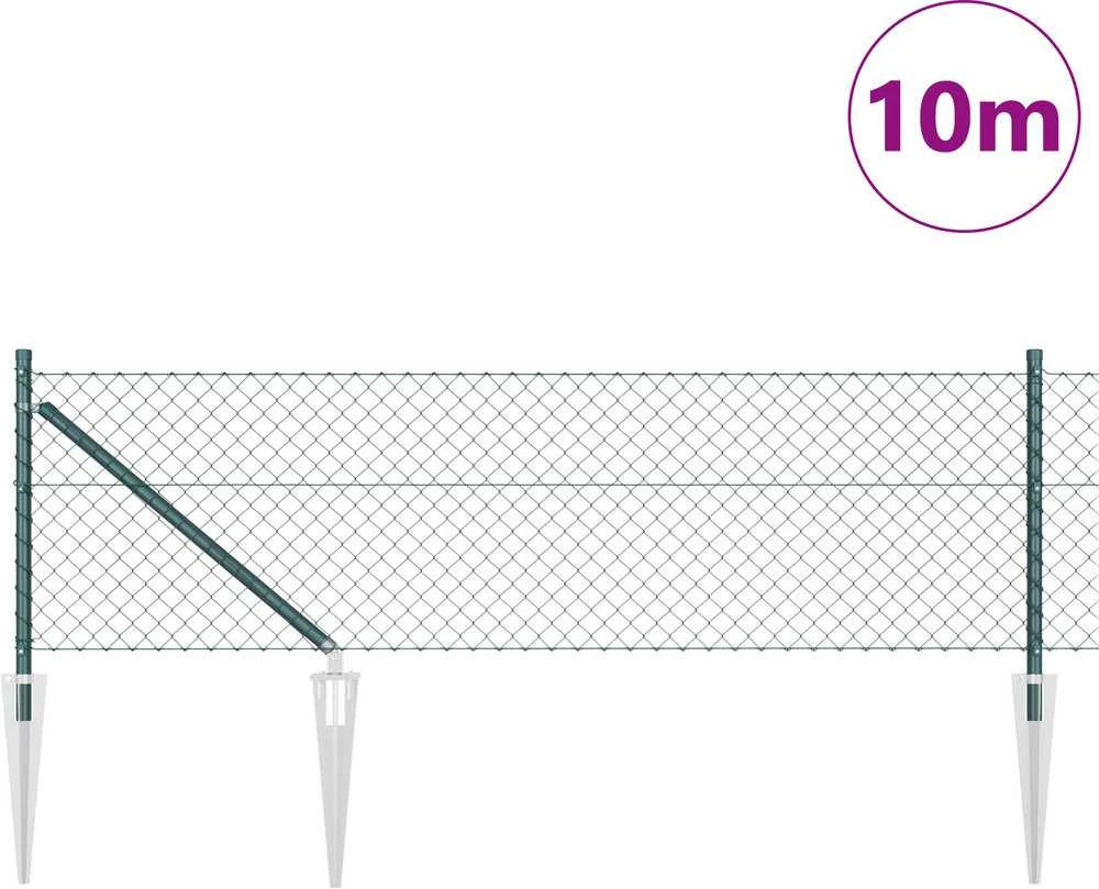 Grandininė tvora su smaigaliais 10 x 0,8 m PVC dengtas plienas