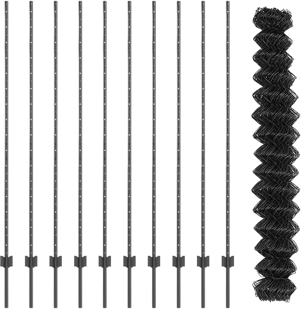 Grandininės tvoros su stulpeliu 10 x 1,5 m PVC dengtas plienas