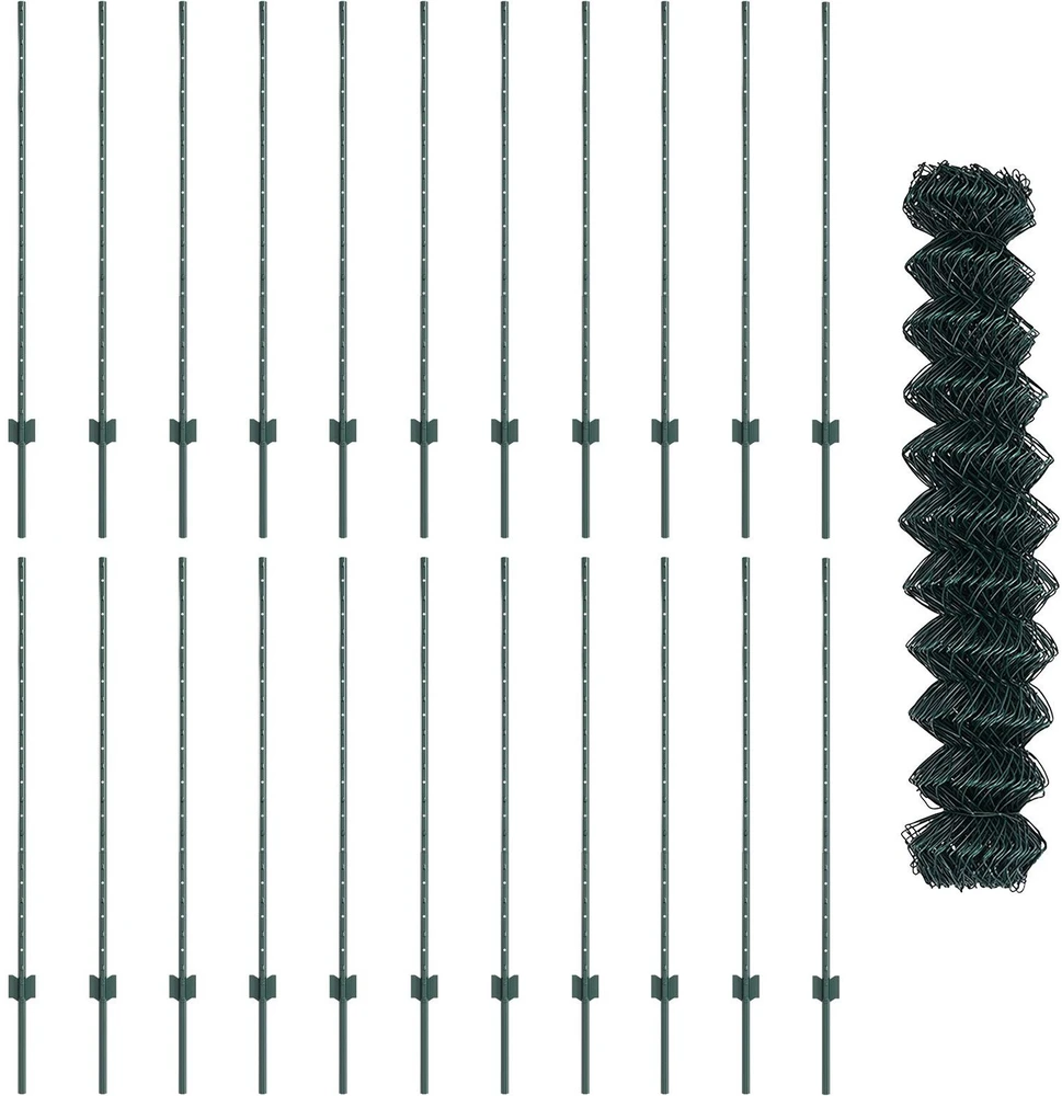 Grandininės tvoros su stulpeliu 25 x 1,2 m PVC dengtas plienas