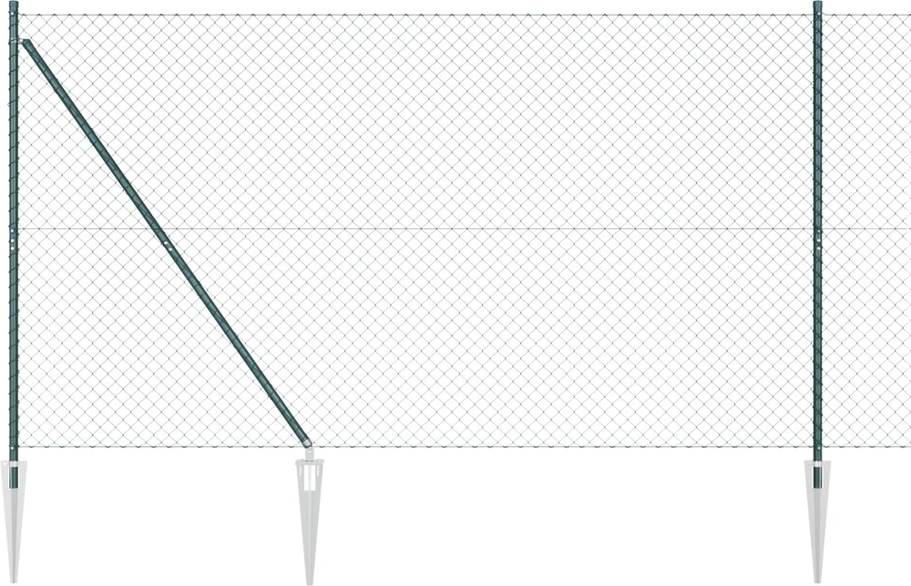 Grandininė tvora su smaigaliais 10 x 1,5 m PVC dengtas plienas