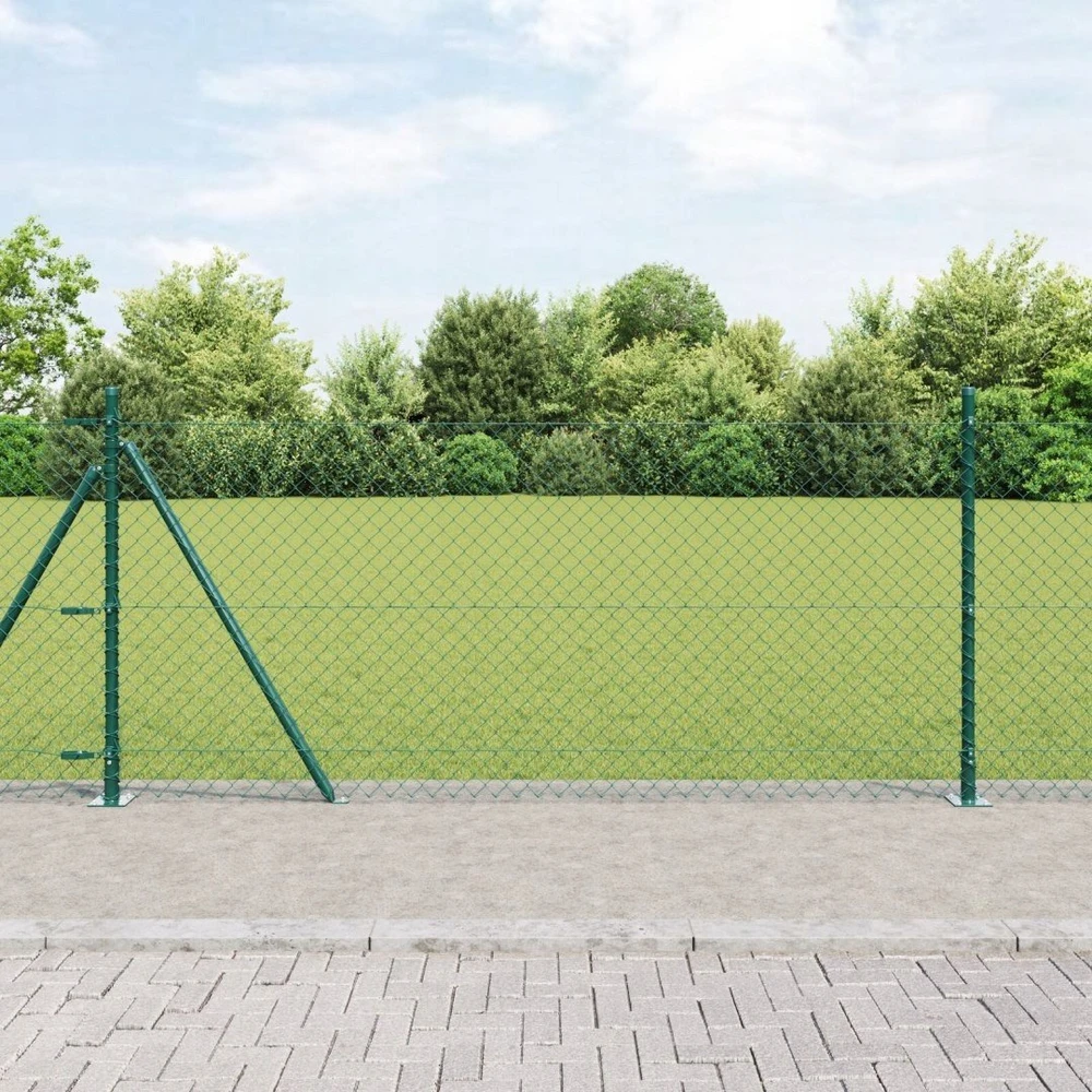 Grandininė tvora su betono baze 0,8 x 25 m PVC dengtas plienas