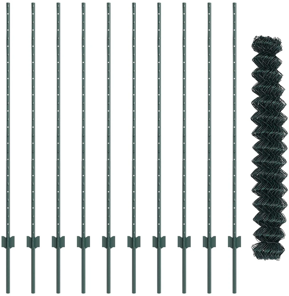 Grandininės tvoros su stulpeliu 10 x 1,4 m PVC dengtas plienas