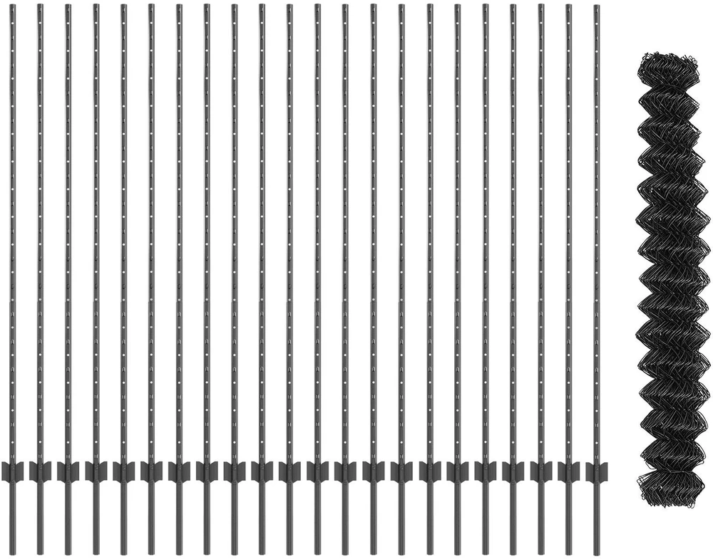 Grandininės tvoros su stulpeliu 25 x 1,6 m PVC dengtas plienas