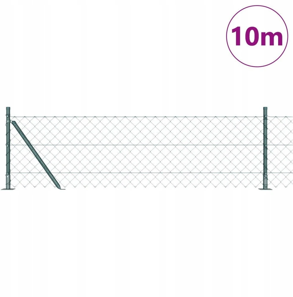 Grandininė tvora su betono baze 10 x 0,4 m PVC dengtas plienas
