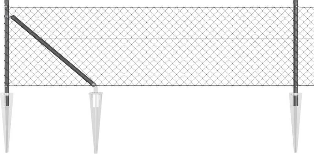 Grandininė tvora su smaigaliais 10 x 0,8 m PVC dengtas plienas