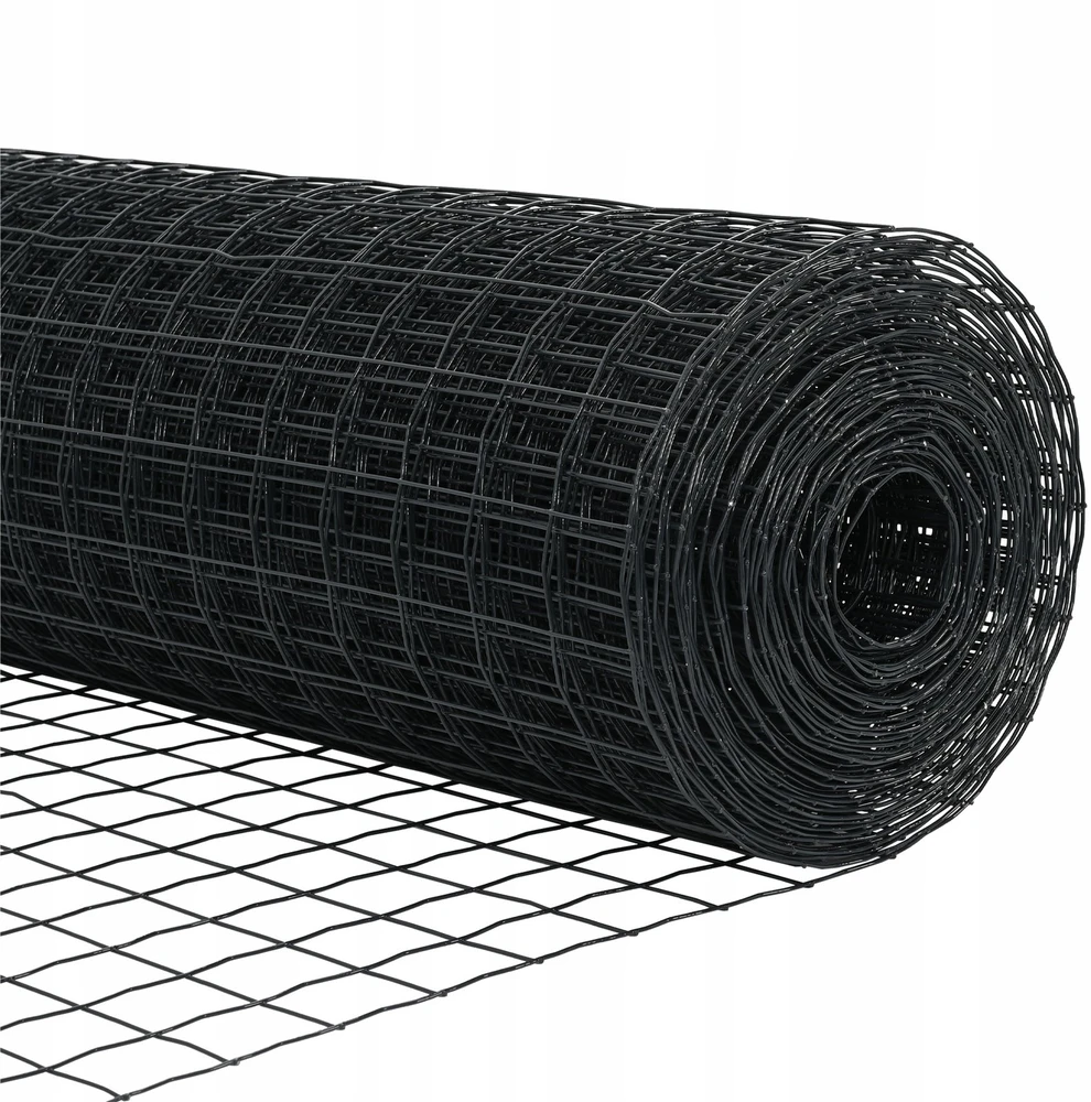 Euro tvoros su stulpu 10 x 1 m PVC dengtas plienas Pilka