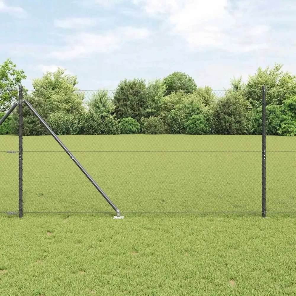 Hexagonal Fence with Post 25 x 1,4 m PVC dengtas plienas Pilka