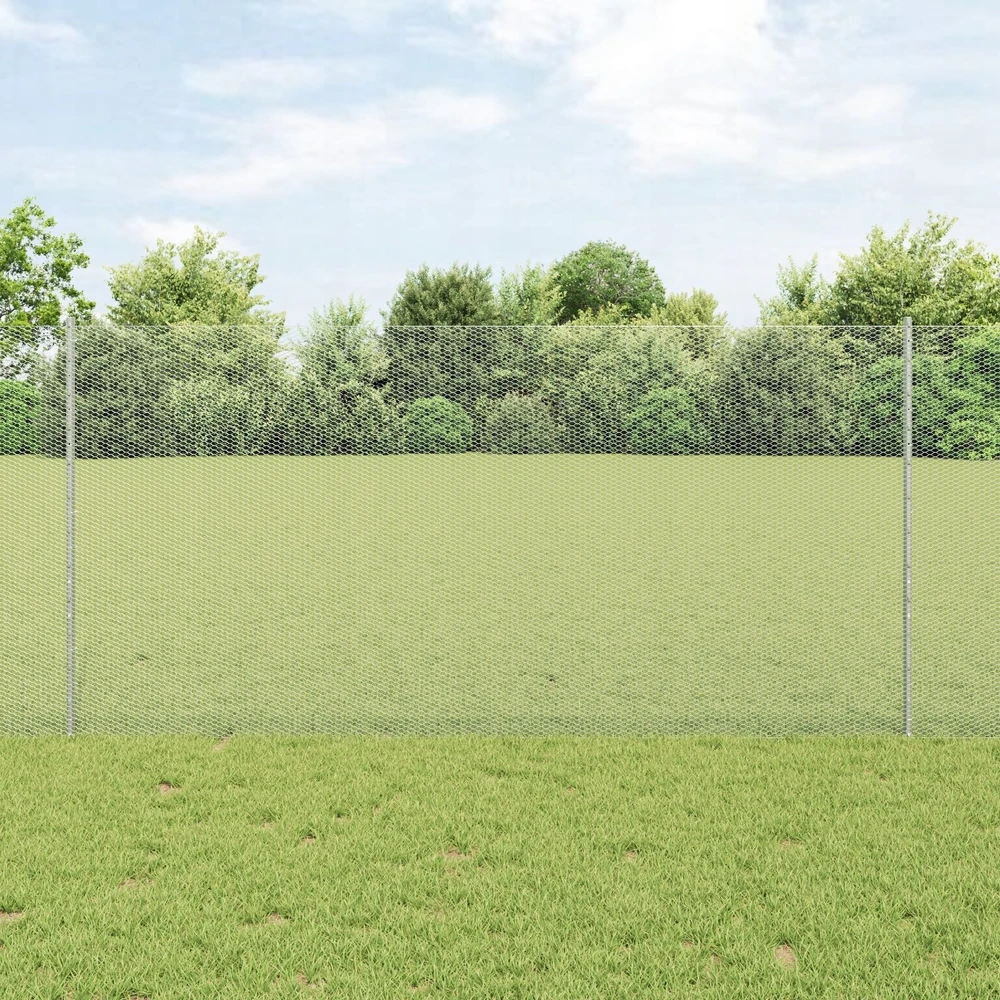 Hexagonal Fence with Post 25 x 1,2 m Galvanizuotas plienas