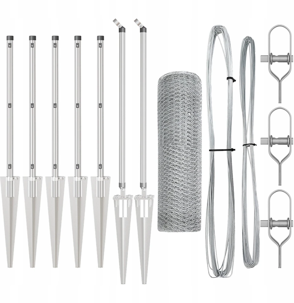 Hexagonal Fence with Post 10 x 0,4 m Galvanizuotas plienas
