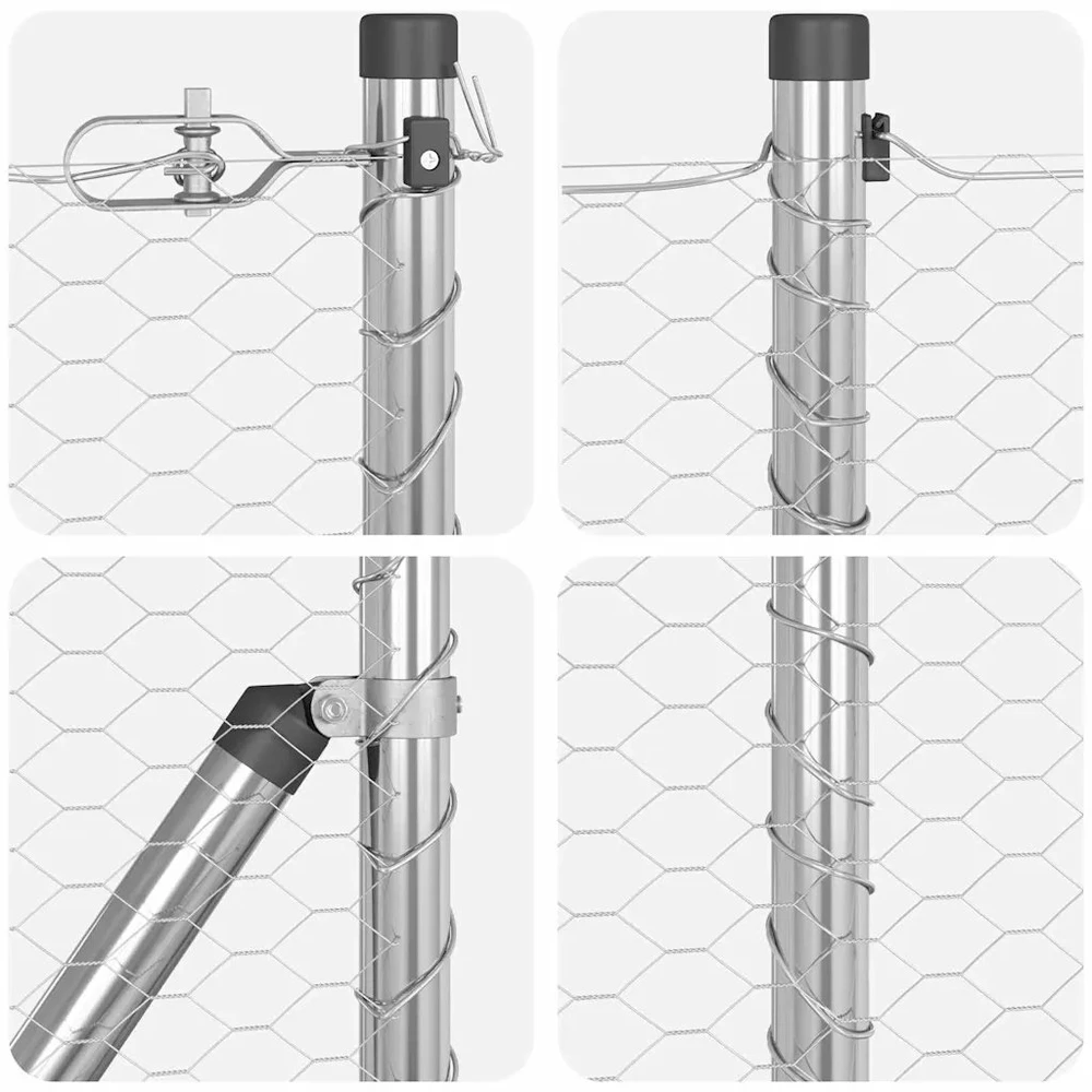 Hexagonal Fence with Post 10 x 0,4 m Galvanizuotas plienas