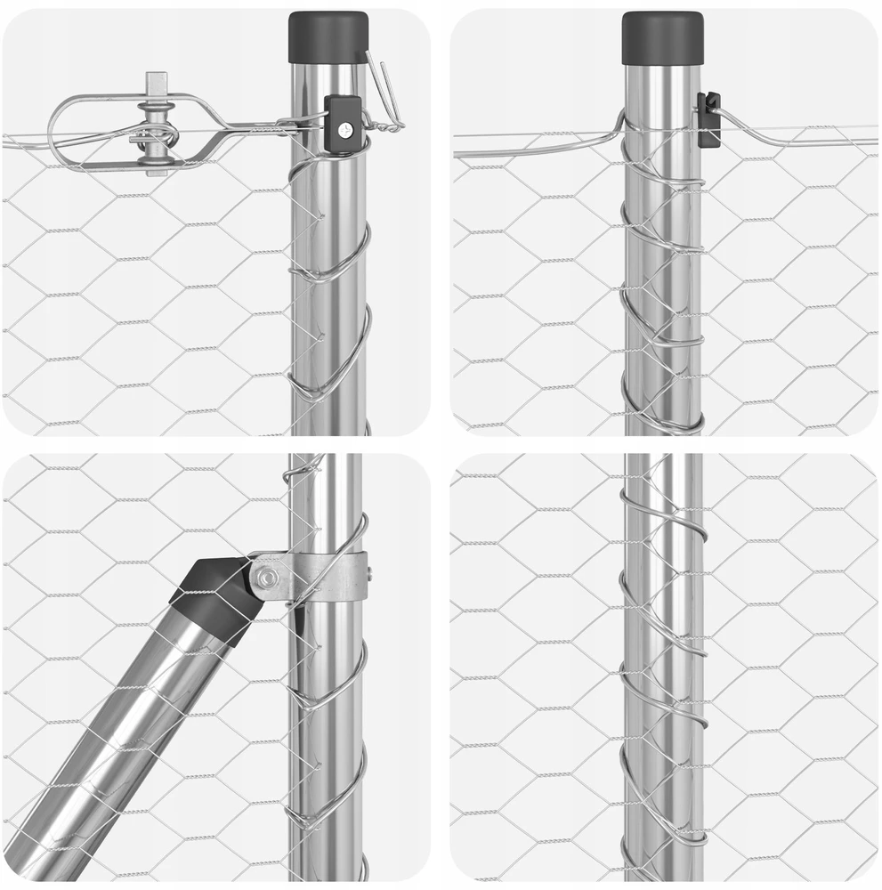 Hexagonal Fence with Post 10 x 0,6 m Galvanizuotas plienas