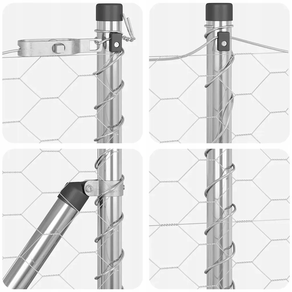 Hexagonal Fence with Post 25 x 0,6 m Galvanizuotas plienas