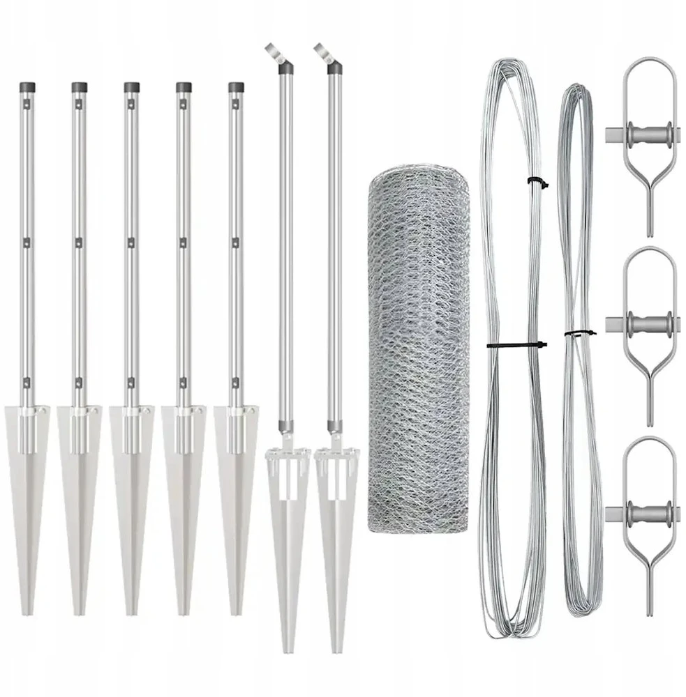 Hexagonal Fence with Post 10 x 0,8 m Galvanizuotas plienas