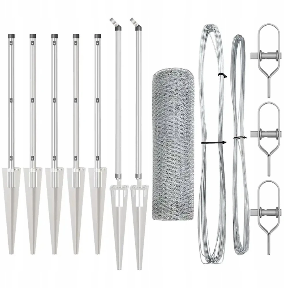 Hexagonal Fence with Post 10 x 0,8 m Galvanizuotas plienas