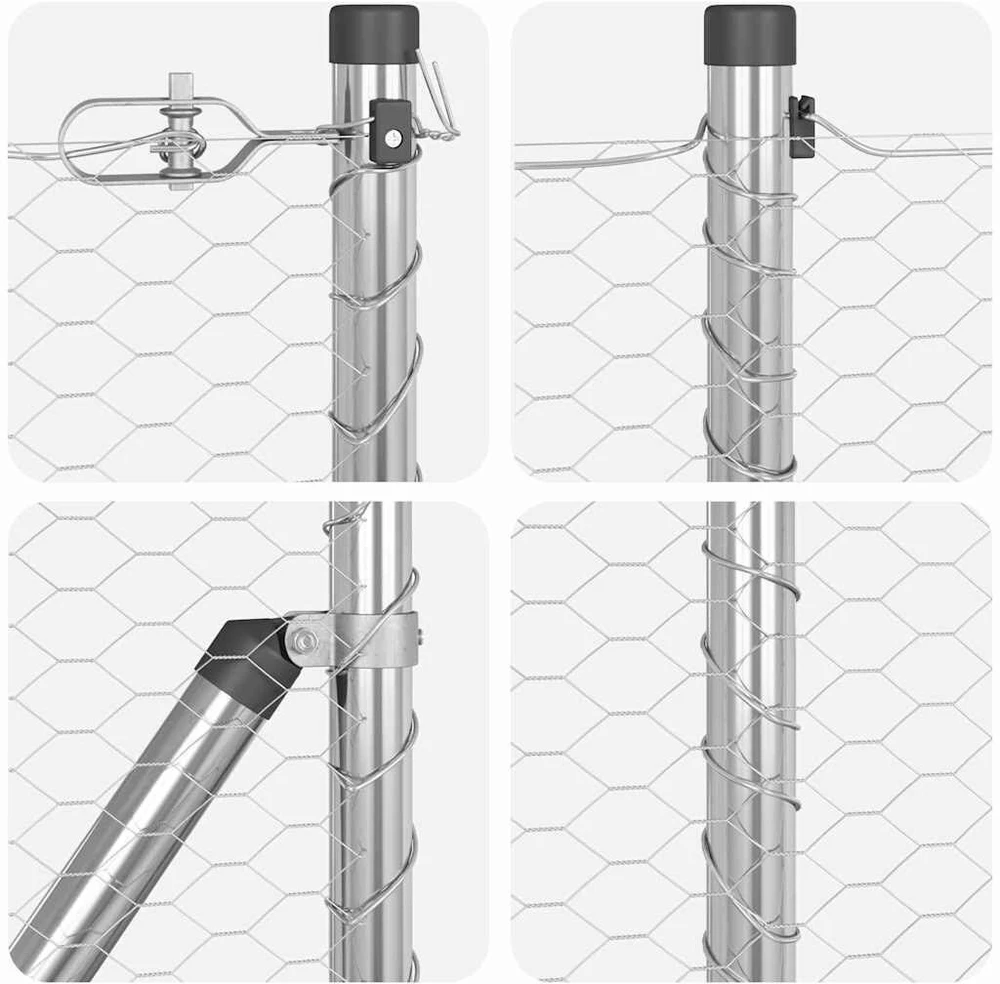 Hexagonal Fence with Post 10 x 1 m Galvanizuotas plienas