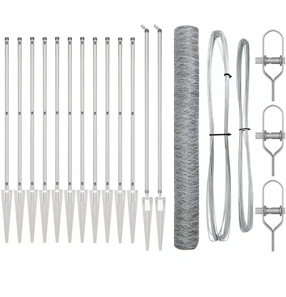 Hexagonal Fence with Post 10 x 1,2 m Galvanizuotas plienas