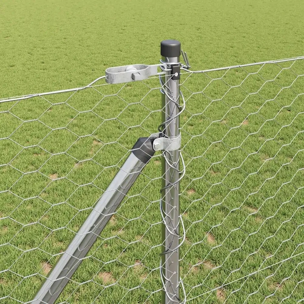 Hexagonal Fence with Post 10 x 1,2 m Galvanizuotas plienas