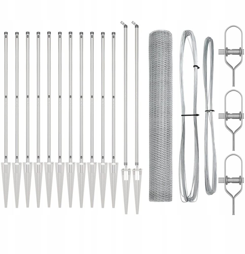 Hexagonal Fence with Post 25 x 1,2 m Galvanizuotas plienas
