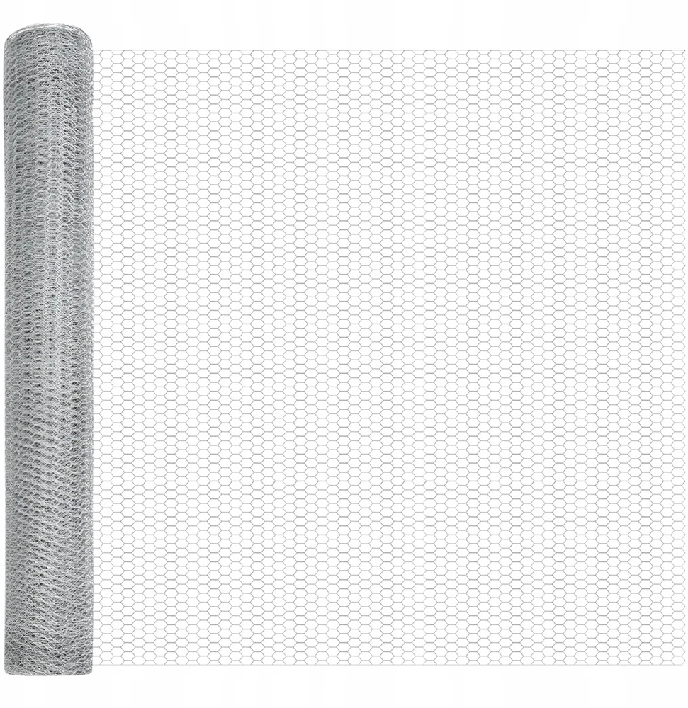 Heksagonalinė tvoros tvirtinimo sistema 25 x 1,2 m Sidabrinė