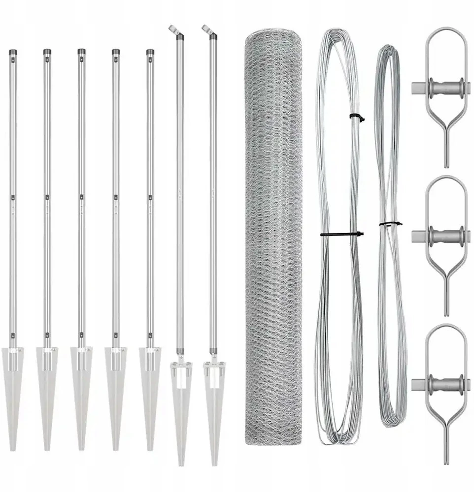 Hexagonal Fence with Post 10 x 1,4 m Galvanizuotas plienas
