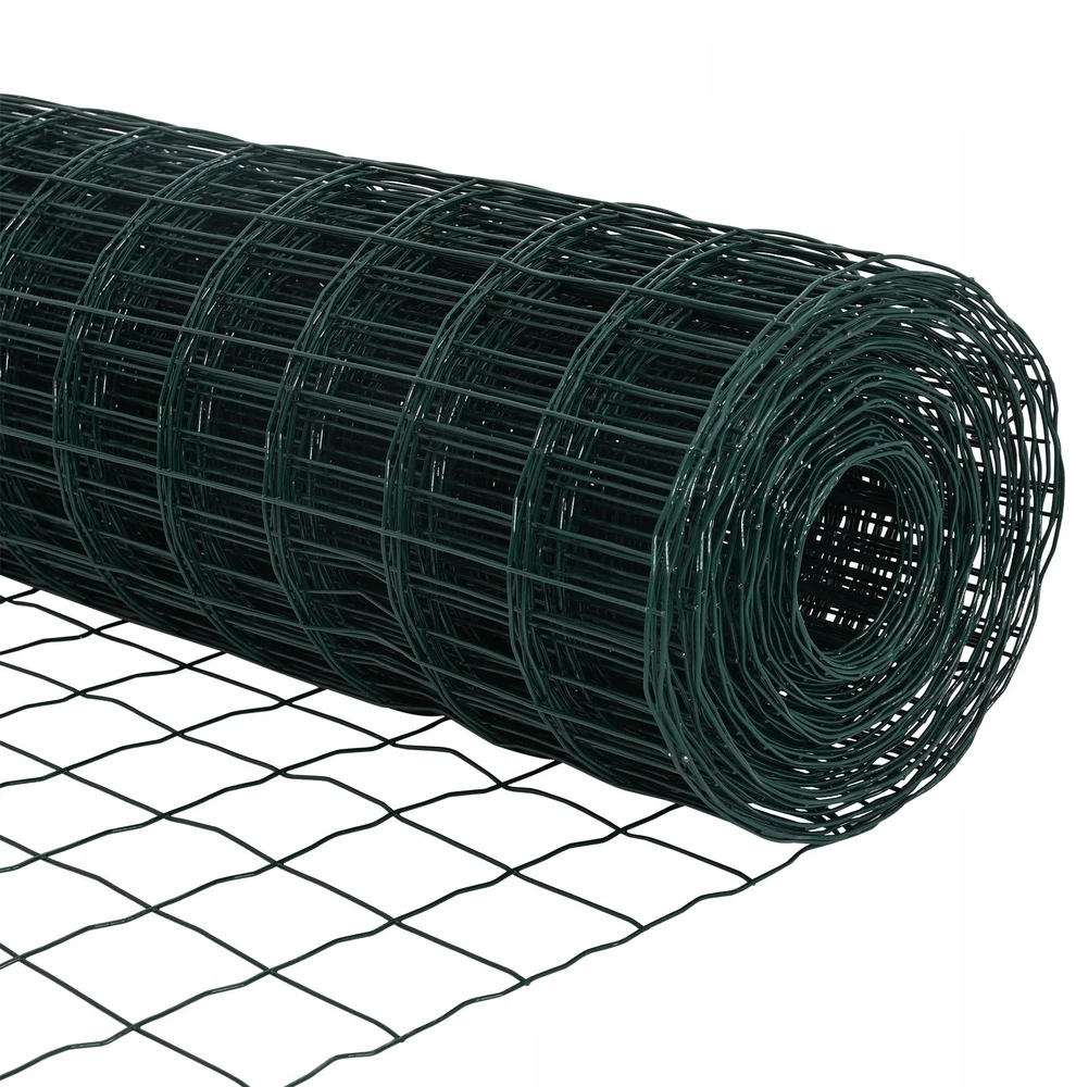 Euro tvora su smeigėmis 25 x 1,2 m PVC dengtas plienas Žalia