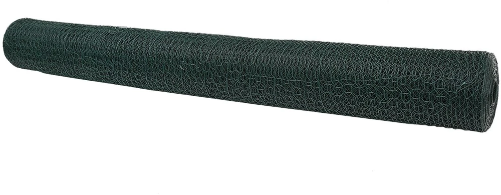 Heksagoninė tvora 1,2 x 100 m PVC Žalia