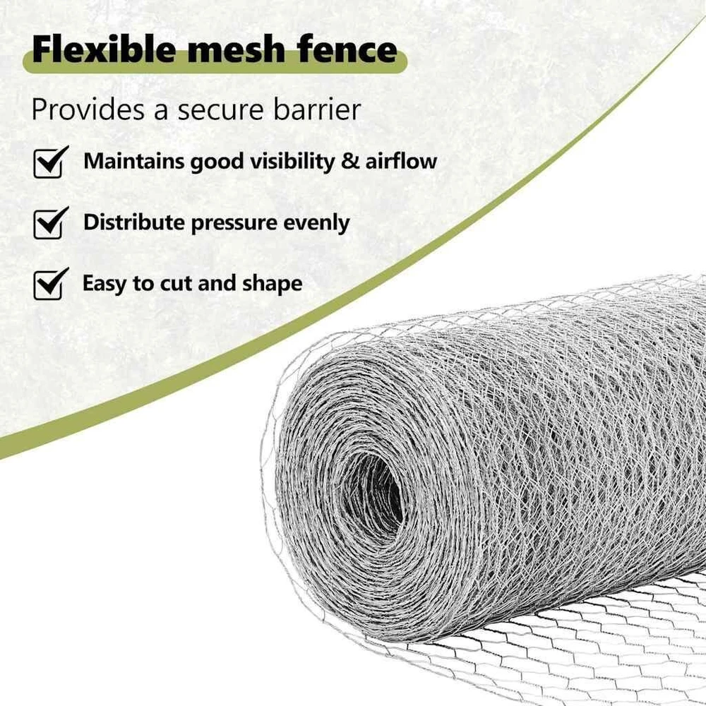 Hexagonal Fence with Post 10 x 1,6 m Galvanizuotas plienas