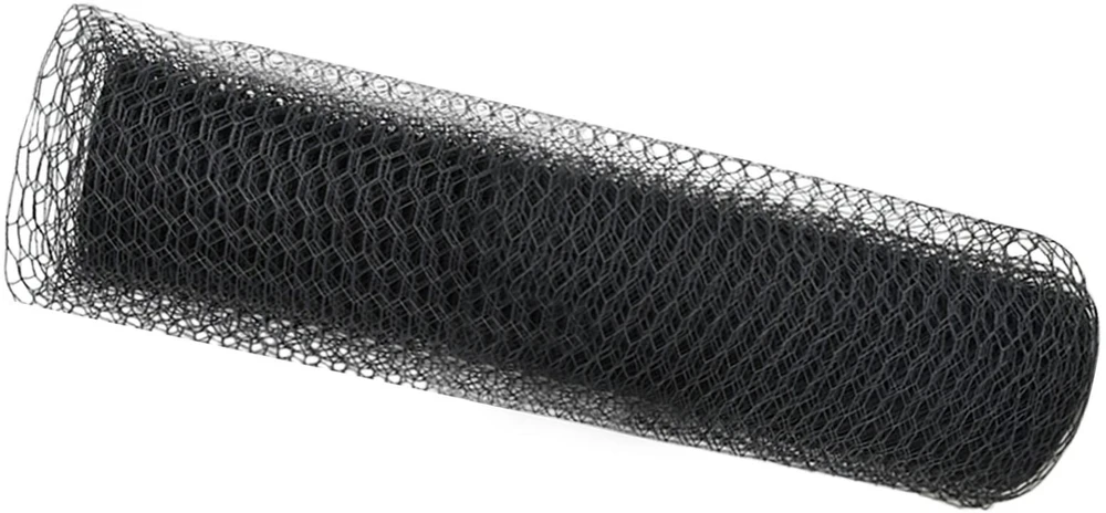 Heksagoninė tvora 0,4 x 100 m PVC Pilka