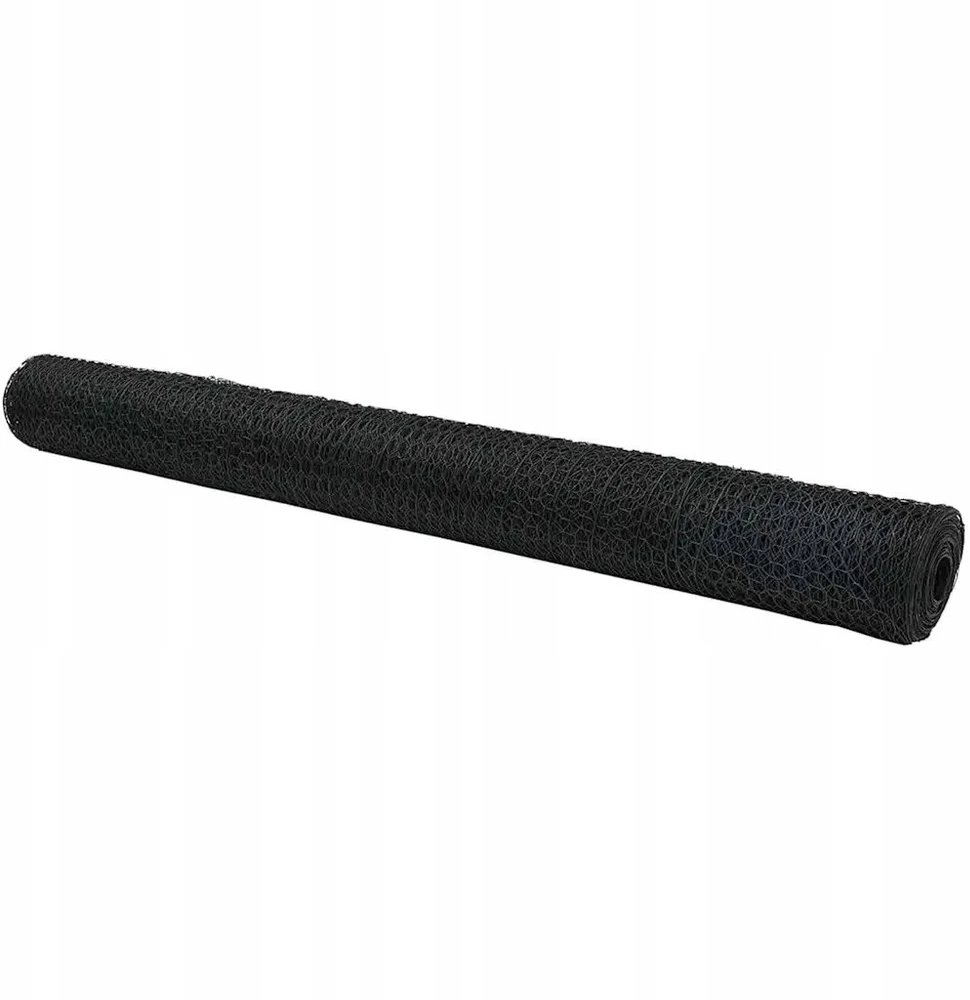 Heksagoninė tvora 1 x 50 m PVC Pilka