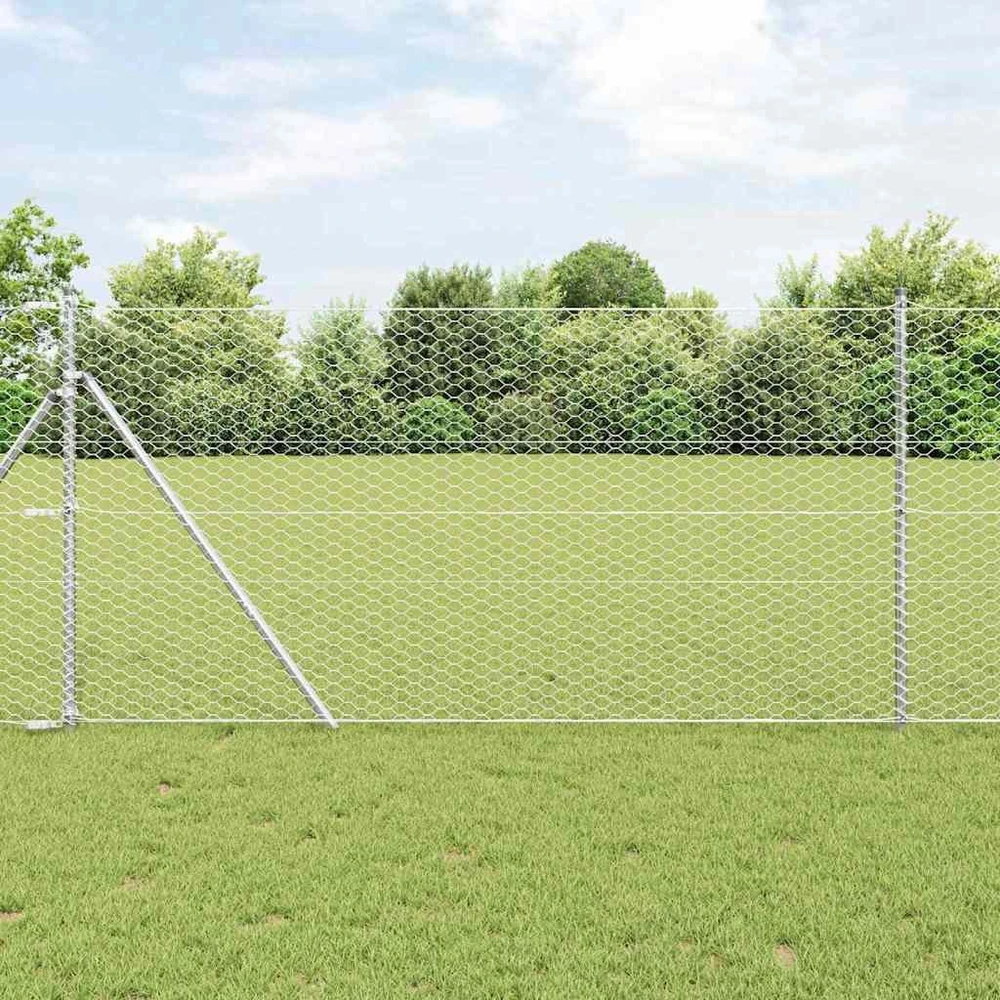 Heksagoninė tvora 1,4 x 50 m Galvanizuotas plienas Sidabrinė
