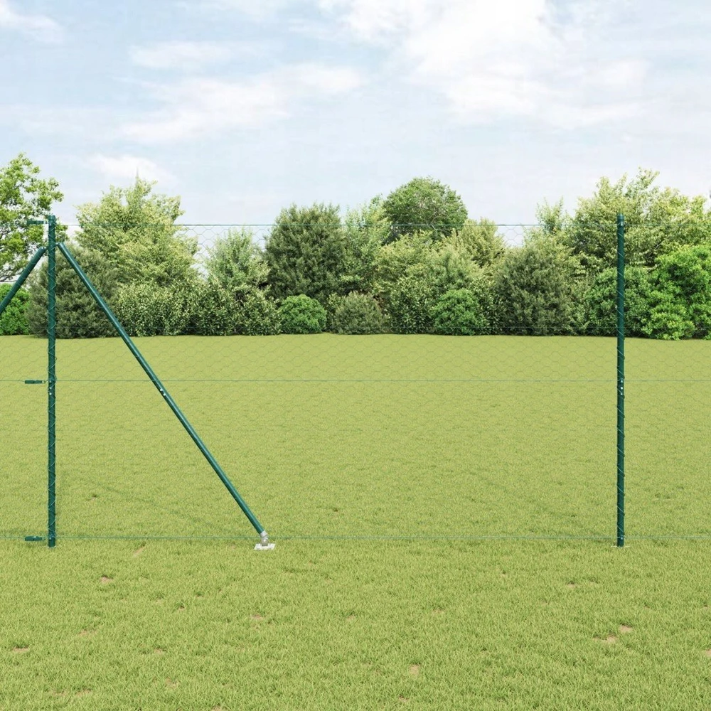 Hexagonal Fence with Post 10 x 1,5 m PVC dengtas plienas Žalia