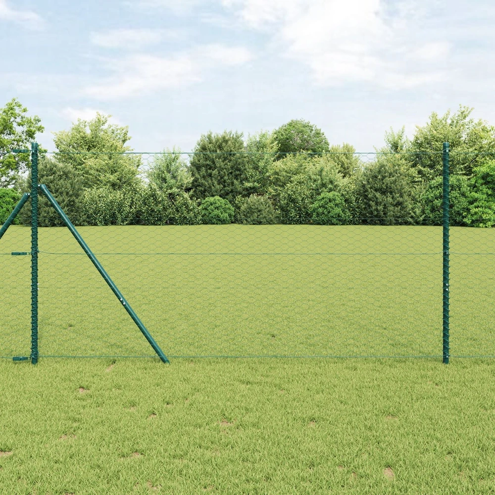 Heksagoninė tvora 1,2 x 100 m PVC Žalia