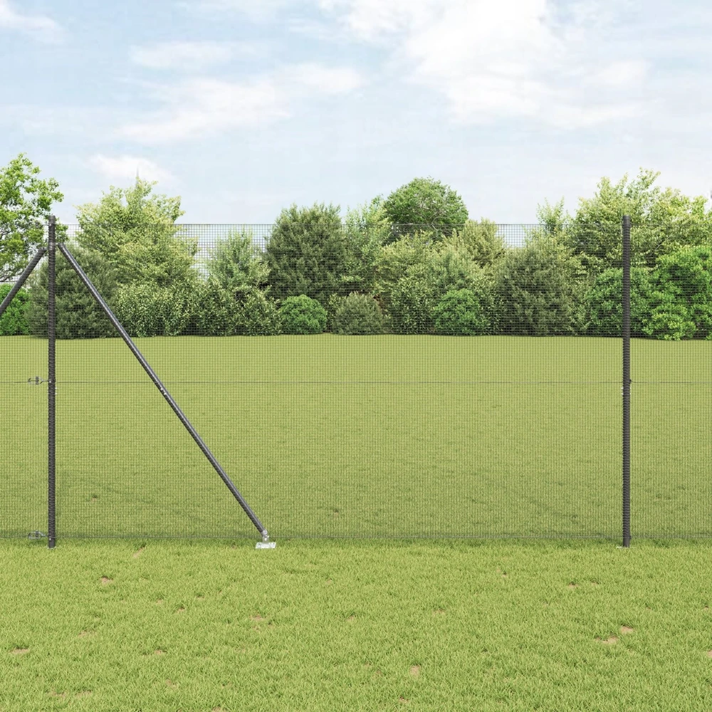 Suvirintas vielinis tvoras su smailiais galais 10 x 1,6 m Pilka