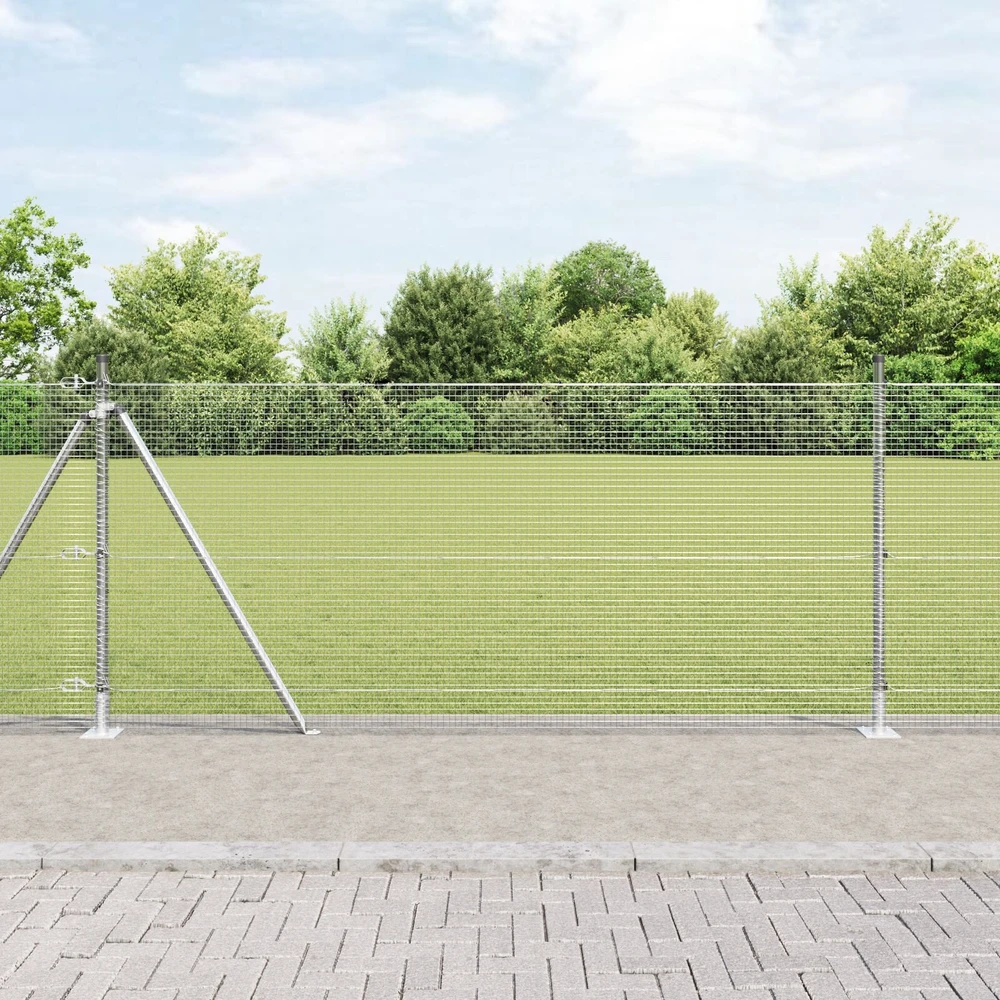 Suvirinta vielos tvora su betono baze 25 x 0,8 m Sidabrinė